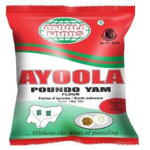 Ayoola Poundo Yam Flour 1.8kg Gluten Free Healthy Meal Pack of 2